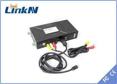 Taktik Manpack Video Vericisi COFDM Modülasyonu H.264 Pille Çalışan HDMI ve CVBS AES256 Şifreleme İki Yönlü Dahili Kompresör