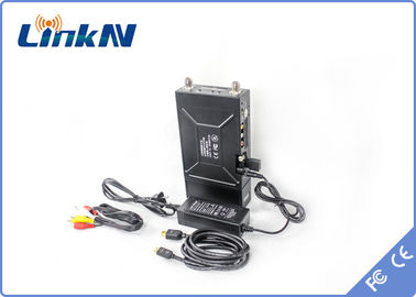 Manpack Polis Video Vericisi COFDM QPSK HDMI &amp; CVBS H.264 Düşük Gecikme AES256 Şifreleme 2-8MHz Bant Genişliği