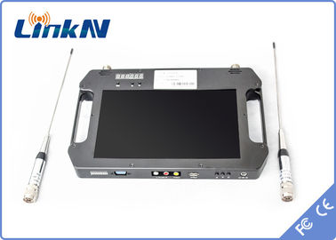 COFDM Video Alıcısı Çift Anten Çeşitlilik Alımı AES256 H.264 2-8MHz Ekranlı Pille Çalışan