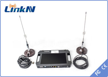 Taşınabilir Video Alıcı COFDM Çift Anten Çeşitlilik Alımı Ekranlı ve Pilli AES256 H.264