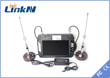 Pil ve Renkli Ekranlı Taktik COFDM Alıcısı HDMI CVBS Yüksek Hassasiyetli Çift Anten AES256 DC 12V
