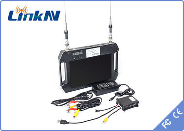 Askeri El COFDM Video Alıcısı 10.1 İnç LCD Ekran Çift Anten Çeşitliliği Alımı AES256
