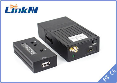Polis Mini Casus Video Verici COFDM Düşük Gecikme H.264 Yüksek Güvenlik AES256 Şifreleme Pil ile 200-2700MHz