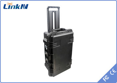 COFDM Çanta Video Alıcısı 4 Kanal IP65 Pil ve Ekranla AES256 H.264 DC 12V