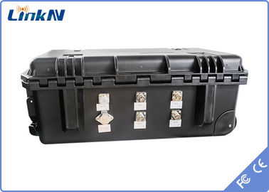 COFDM Çanta Video Alıcısı 4 Kanal IP65 Pil ve Ekranla AES256 H.264 DC 12V