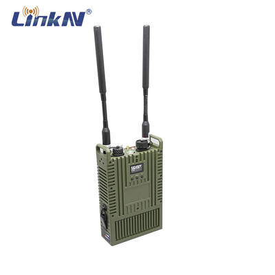 Taktik IP MESH Radyo 4W MIMO Video Verileri 4G GPS/BD PPT WiFi AES Şifreleme LCD Göstergesi Pille Çalışan