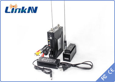 Vücuda Aşınan Taktik Video Vericisi Uzun Menzilli COFDM QPSK HDMI &amp; CVBS AES256 Şifreleme Pille Çalışan