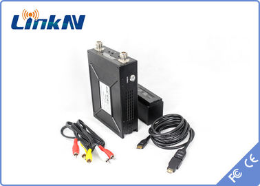 LKAV1506 Uzun Menzilli Pilli Polis Video Göndericisi COFDM HDMI &amp; CVBS H.264 Düşük Gecikme AES256