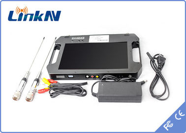 El Tipi Taktik Video Alıcı COFDM QPSK AES256 Şifreleme FHD CVBS H.264 Ekranlı Pille Çalışan