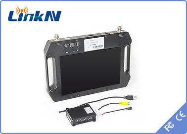 Taktik Video Alıcısı COFDM QPSK AES256 Şifreleme FHD CVBS H.264 Ekranlı Pille Çalışan