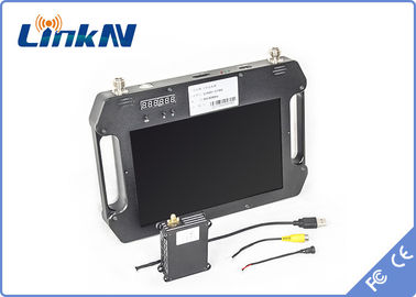 Askeri El COFDM Video Alıcısı 10.1 İnç LCD Ekran Çift Anten Çeşitliliği Alımı AES256