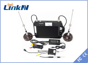 COFDM Alıcı FHD Pil ve Renkli Ekran Yüksek Duyarlılık Çift Anten AES256 DC 12V