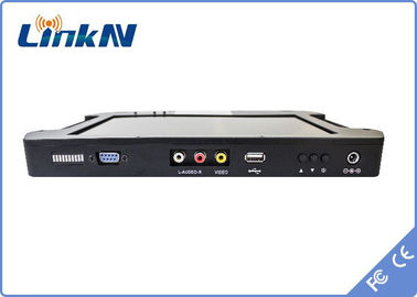 El Tipi Taktik Video Alıcı COFDM QPSK AES256 Şifreleme FHD CVBS H.264 Ekranlı Pille Çalışan